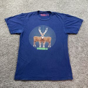 Modest Mouse Shirt Mens Medium Blue Conjoined Deer Ambsn Concert Tour FLAW